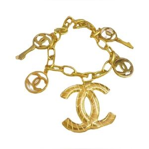 Stunning Goldtone W/ CC Charms Bracelet